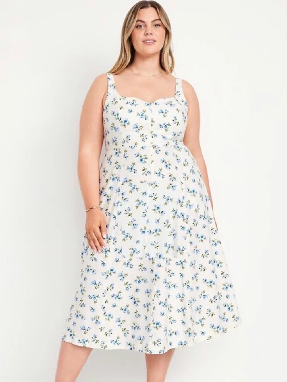 old navy women's fit & flare linen-blend midi dress naominoelstyle on LTK and xl (18)machine wash according to the care instruction label . Old Navy | Dresses |